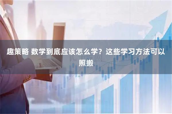 趣策略 数学到底应该怎么学？这些学习方法可以照搬